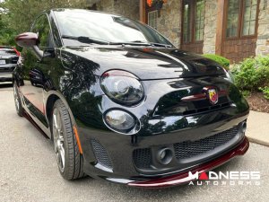 FIAT 500 Mirror Covers - Carbon Fiber - Red Candy